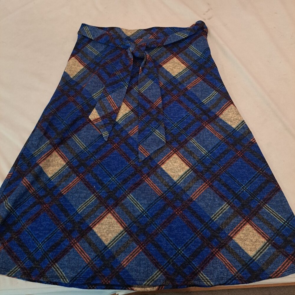 NYCC Blue Plaid Skirt S